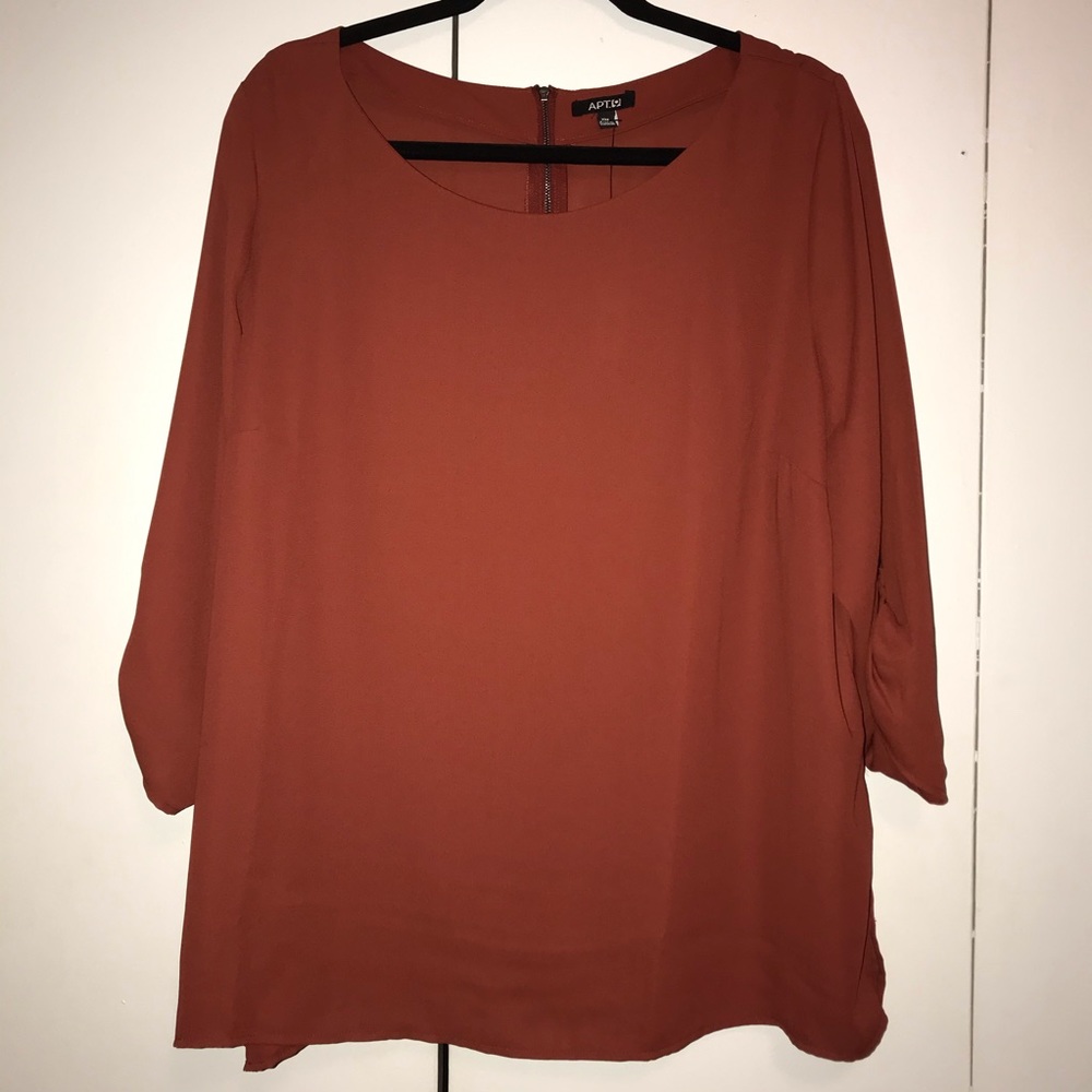 🌰 Apt.9 3/4 Sleeve Boatneck Blouse